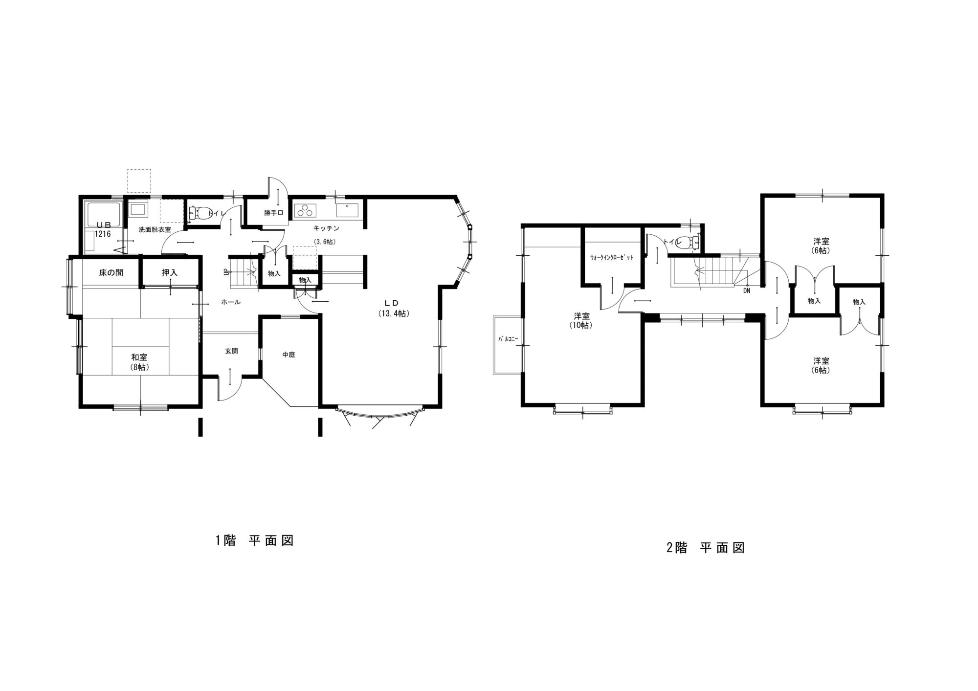 金沢市御所1丁目　戸建の図面です