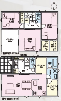 河北郡津幡町能瀬第5（3号棟）の画像(2枚目)です